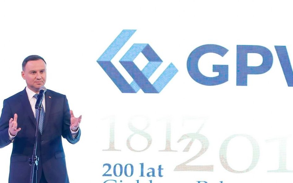 Prezydent: mam nadzieję na następne 200 lat giełdy, bez przerw