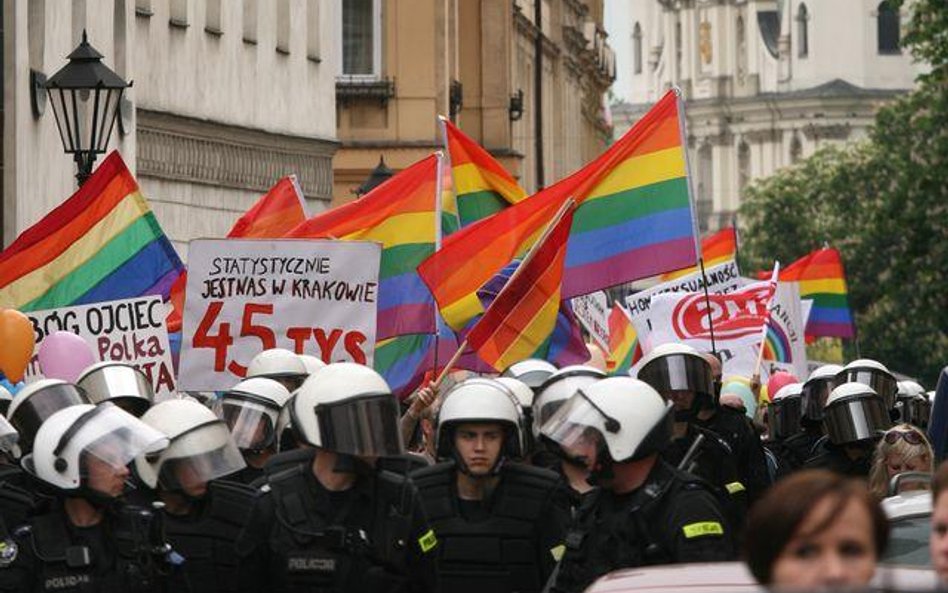 Podczas ubiegłorocznego Marszu Równości w Krakowie