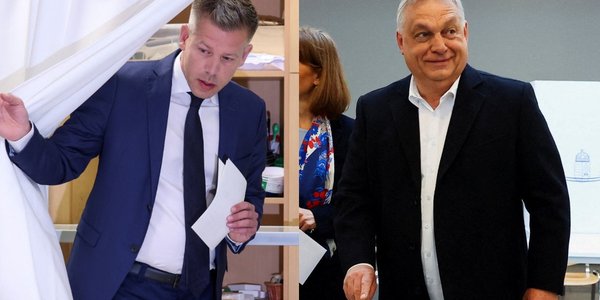 Viktor Orbán deklaruje, że „przyszedł po zwycięstwo”, Péter Magyar mówi o Polsce. Obaj już oddali głos