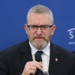 Politycy Konfederacji Korony Polskiej, lider partii europoseł Grzegorz Braun drugi od lewej