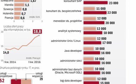 Specjaliści od IT inkasują miesięcznie nawet kilkanaście tysięcy złotych