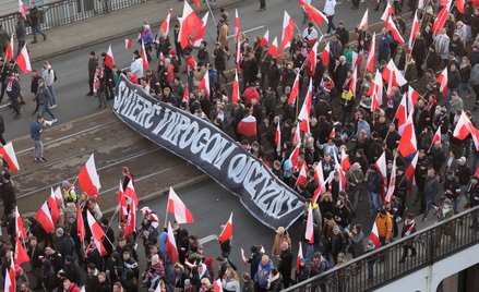 Uczestnicy Marszu Niepodległości z 2021 roku