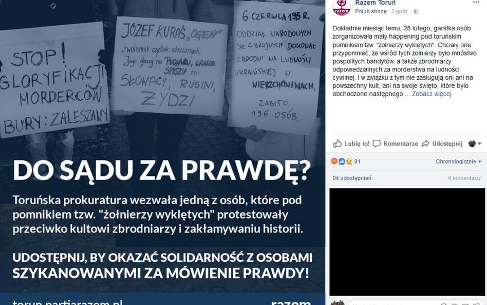 Zandberg o żołnierzach wyklętych: Czy prawda znieważa?