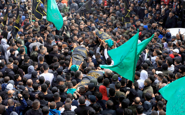 9 marca, Dżaba na Zachodnim Brzegu Jordanu. Pogrzeb trzech palestyńskich bojowników, którzy tego sam