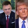 Szymon Hołownia i Donald Trump