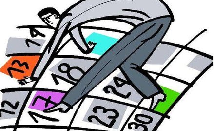 Czas pracy: praca i wolne dni w 2015 r.