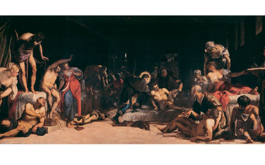 „Św. Roch uzdrawiający zadżumionych” Jacopo Tintoretto, Scuola Grande di San Rocco, Wenecja