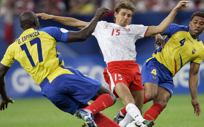 Polska – Ekwador 0:2 na powitanie mundialu 2006. W środku Ebi Smolarek