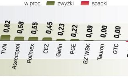 W trakcie notowań zwyżka była znacznie większa. Krótko po południu przekraczała 1,3 proc. Potem jedn