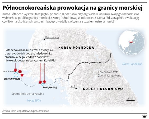 Tak przebiegała "militarna prowokacja" Korei Północnej