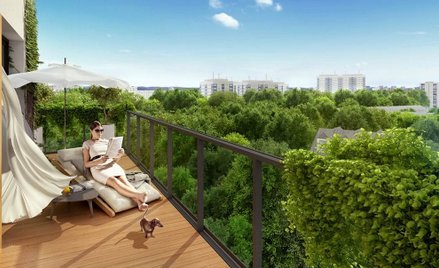 Dolny Mokotów, taras - tereny zielone