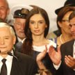 Jarosław Kaczyński, Marta Kaczyńska i Marcin Dubieniecki w wieczór wyborczy 2010 roku