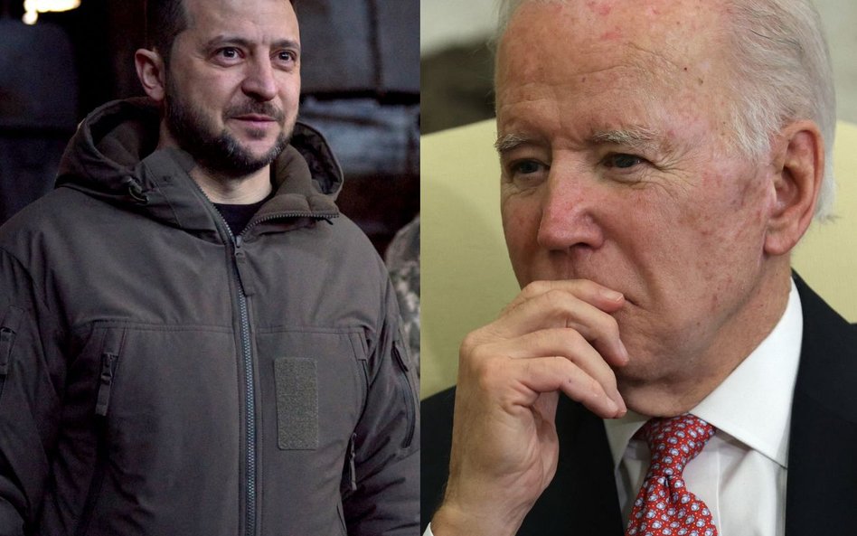 Wołodymyr Zełenski i Joe Biden