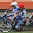 Tomasz Chrzanowski (czerwony kask), Tomasz Gapiński (biały) i Tomasz Rempała (niebieski).