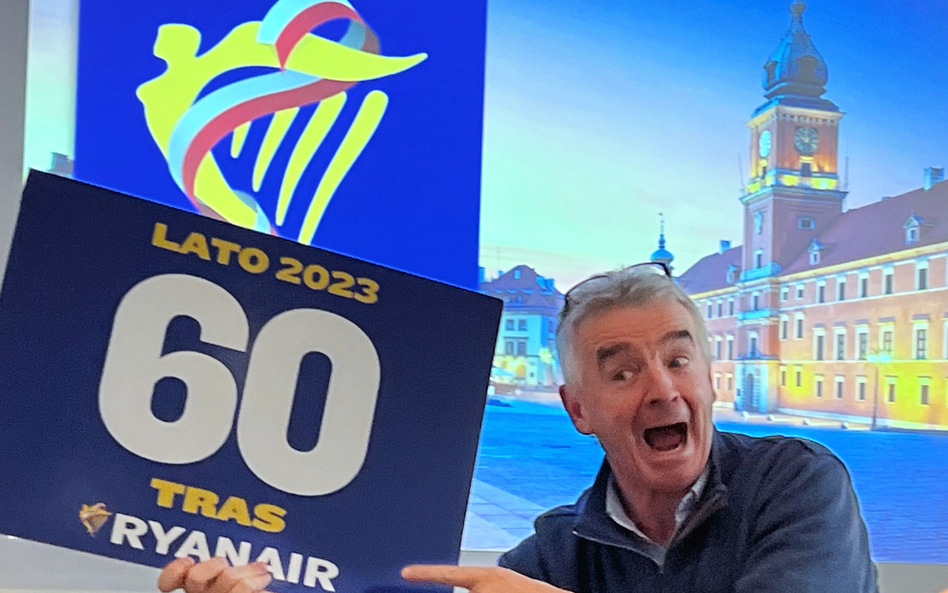 Michael O'Leary przyjechał do Polski ogłosić powrót jego linii lotniczej na lotnisko w Warszawie