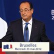 Prezydent Francji Francois Hollande na spotkaniu z mediami