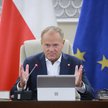 Premier Donald Tusk podczas posiedzenia rządu w Kancelarii Prezesa Rady Ministrów w Warszawie.