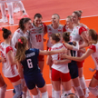 Radość polskich siatkarek po pokonaniu reprezentantek Belgii 3:0 w meczu mistrzostw Europy
