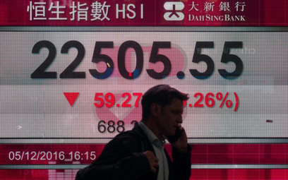 Ostre spadki na giełdzie w Hongkongu