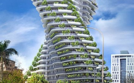 Taiwan smog – twisting tower. Proj. Vincent Callebaut