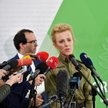 Rzeczniczka SG Anna Michalska na konferencji w Komendzie Głównej Straży Granicznej w Warszawie