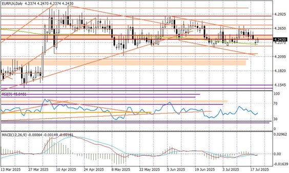 Wykres dzienny EURPLN
