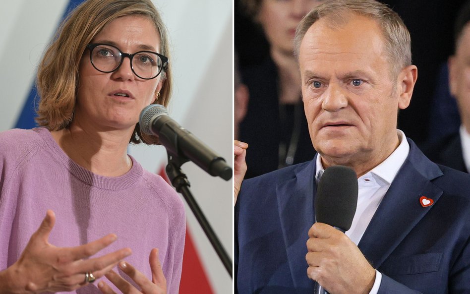 Magdalena Biejat i Donald Tusk