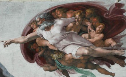 Stworzenie Adama - fragment fresku z Kaplicy Sykstyńskiej