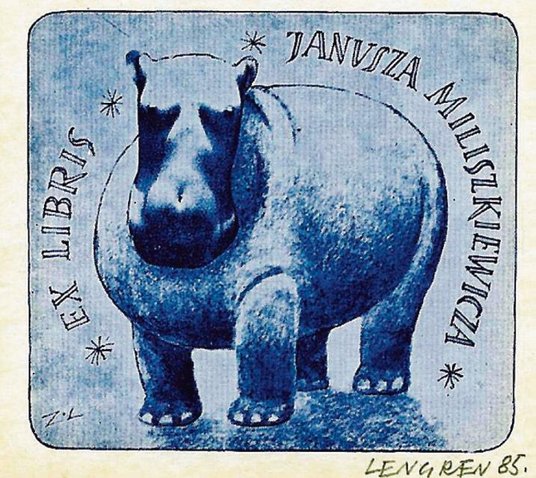 Zbigniew Lengren w 1985 roku wykonał jedyny ekslibris.