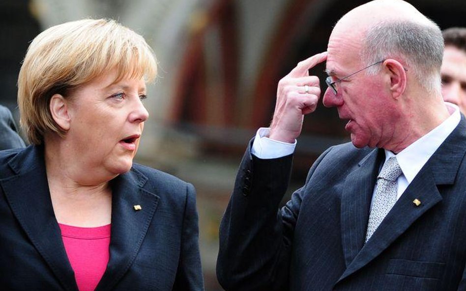 Kanclerz Angela Merkel i przewodniczący Bundestagu Norbert Lammert