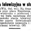 „Dziennik Ostrowski” z 10 września 1938 roku informuje o powstaniu stołecznej stacji telewizyjnej.