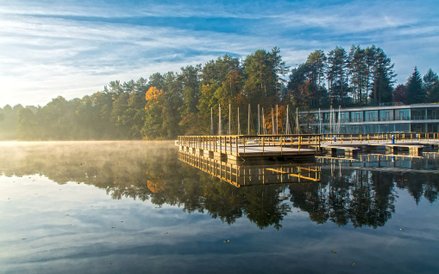 Plaża „Słoneczna Polana” nad jeziorem Ukiel.
