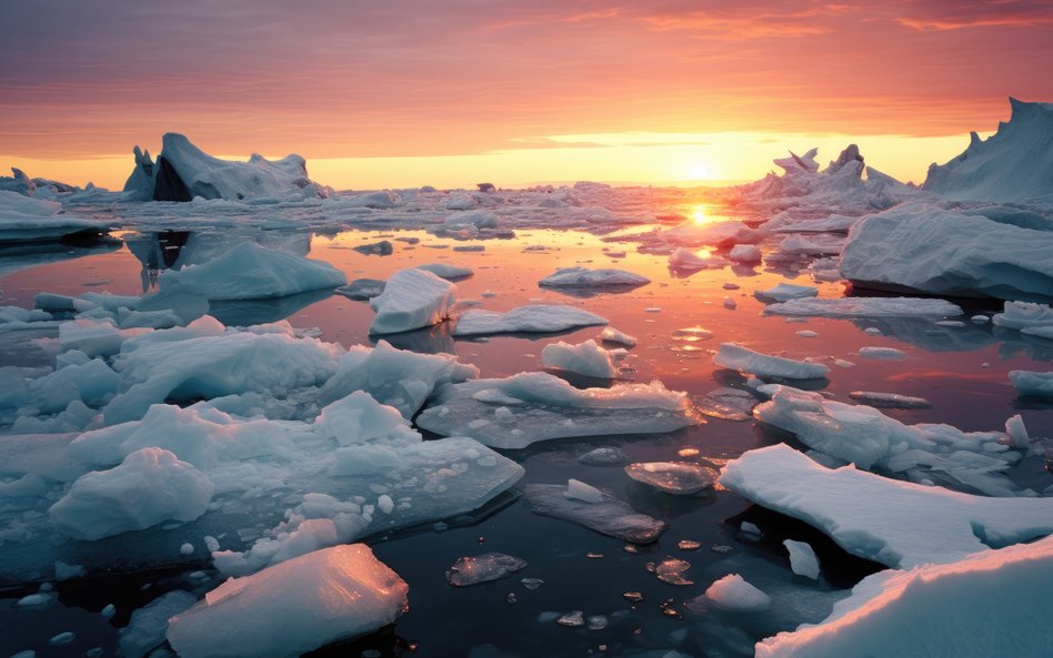 Wzrost średniej temperatury oznacza m.in. topnienie lodowców i podnoszenie się poziomu mórz i oceanó