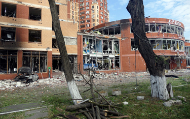 Budynki w centrum Odessy po rosyjskim ataku rakietowym