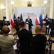Minister sprawiedliwości Waldemar Żurek na konferencji prasowej