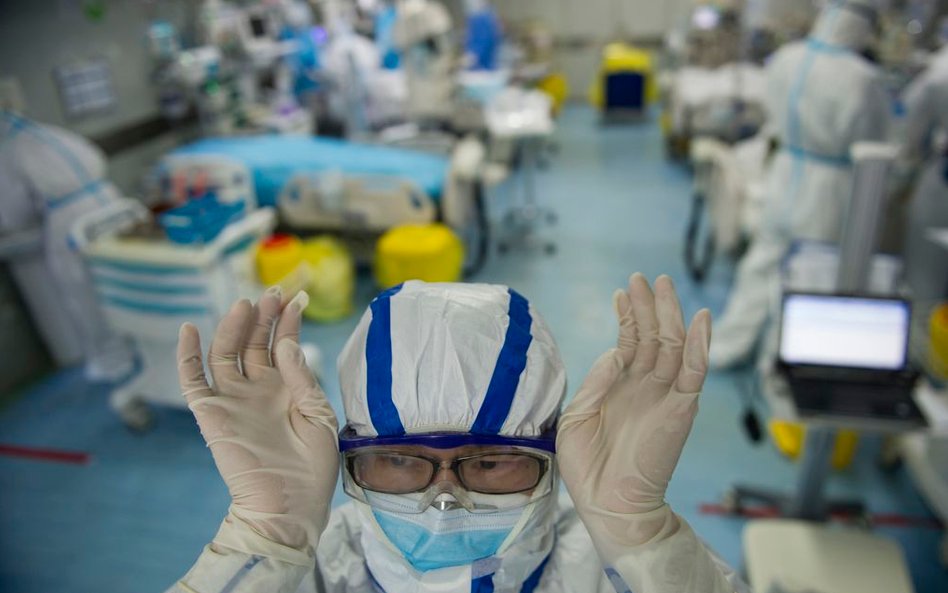Oddział dla zarażonych koronawirusem w mieście Wuhan