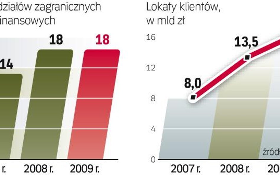 Liczba oddziałów się nie zwiększa, rośnie natomiast ich udział w rynku. Na koniec roku ich portfel k