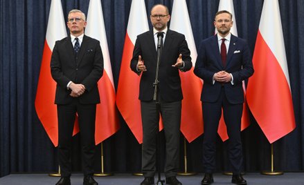 Od lewej: Sławomir Cenckiewicz, Marcin Przydacz, Zbigniew Bogucki