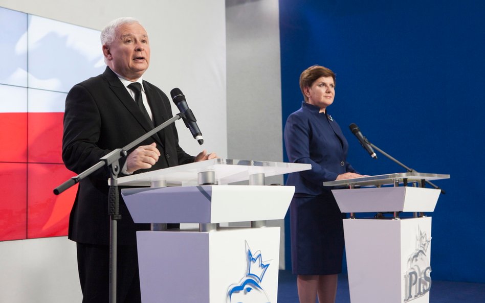 Jarosław Kaczyński i Beata Szydło