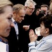 Przewodniczący Platformy Obywatelskiej Donald Tusk na spotkaniu z seniorami