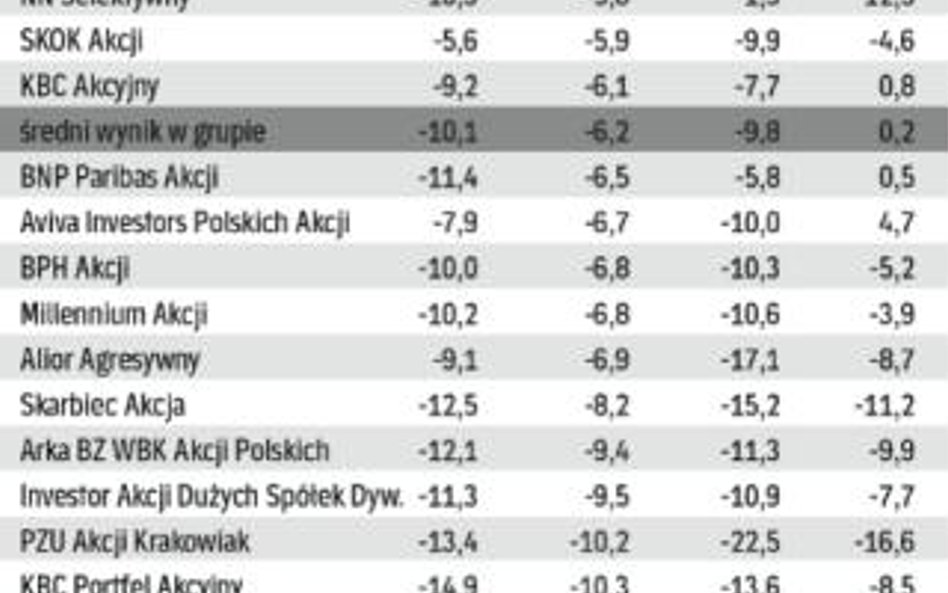 Fundusze akcji polskich