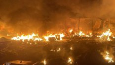 W wyniku ataku powietrznego Rosji na Kijów w stolicy Ukrainy doszło do kilku pożarów