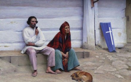 8. Aleksander Gierymski (1850-1901), Trumna chłopska, 1894, olej, płótno, 141 x 195 cm, Muzeum Narod