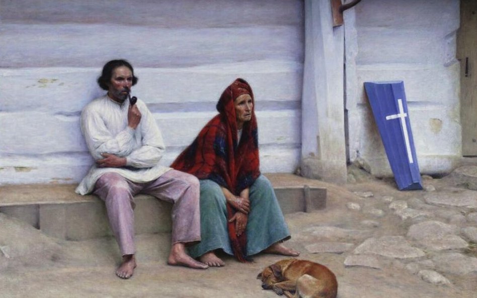 8. Aleksander Gierymski (1850-1901), Trumna chłopska, 1894, olej, płótno, 141 x 195 cm, Muzeum Narod