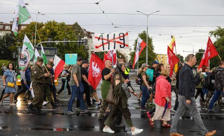 Ogólnopolski Marsz Wolności w Poznaniu. Protestujący wyrażali swój sprzeciw wobec projektu zmiany us