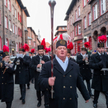 Orkiestra górnicza w czasie obchodów Barbórki w Katowicach