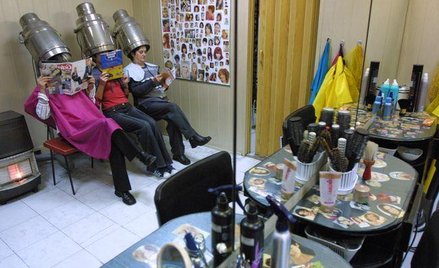 Spis z natury w salonie fryzjerskim