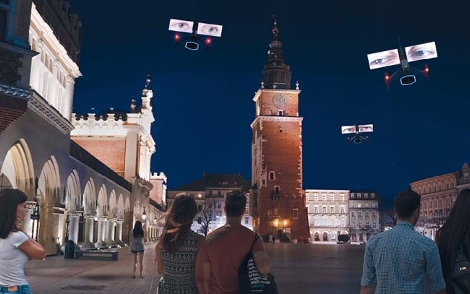 „Niebo nad Krakowem”, wizualizacja pokazu Krzysztofa Wodiczki