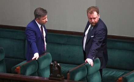 Szef KPRM Michał Dworczyk i minister zdrowia Łukasz Szumowski
