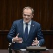 Premier Donald Tusk przemawia na sali obrad Sejmu w Warszawie